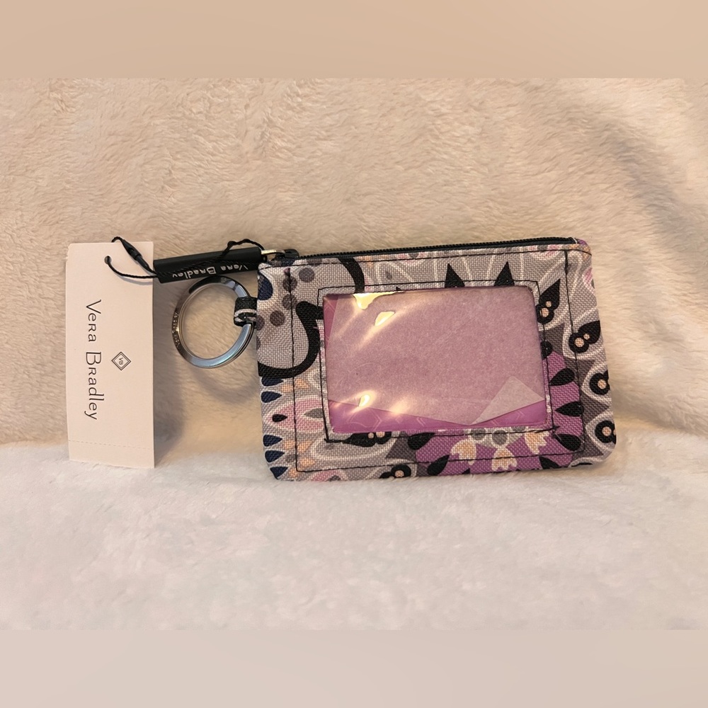 Vera Bradley Lighten Up Zip ID Case MIMOSA MEDALLION BNWT